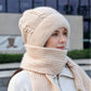 🧣 Meleg kényelem, a fejtől a nyakig érő védelem | Női téli meleg kapucnis sál
