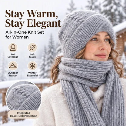 🧣 Meleg kényelem, a fejtől a nyakig érő védelem | Női téli meleg kapucnis sál