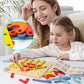 🧩 Montessori Kirakó - Fa Geometrikus Formák Mintakártyákkal Korai Tanuláshoz és Kreatív Fejlődéshez 🎁🎄