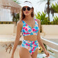 🌼👙 Női divatos, szexi, nyomtatott fürdőruha 3 darabos szett