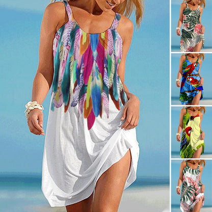 【S-4XL】🌈Urban Style nyomtatott hosszú ruha