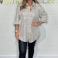 Női divatos laza illeszkedő flitteres blúz