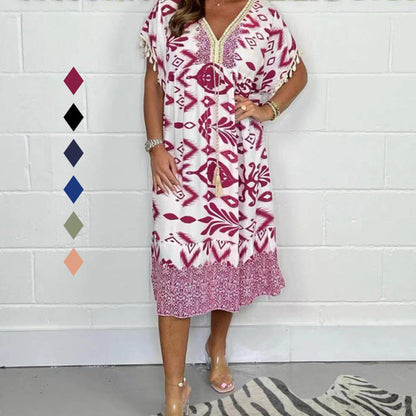 【S-4XL】💃Fringe Splicing hosszú ruha