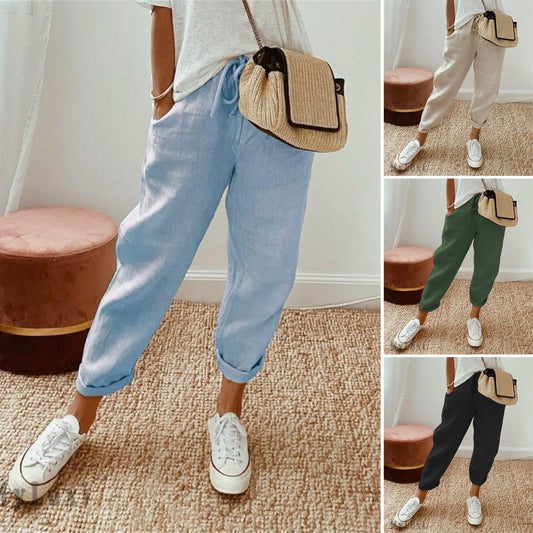 Alkalmi női nadrág pamutból és vászonból💕