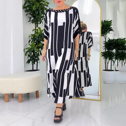 Modern nyomtatott laza női ruhák