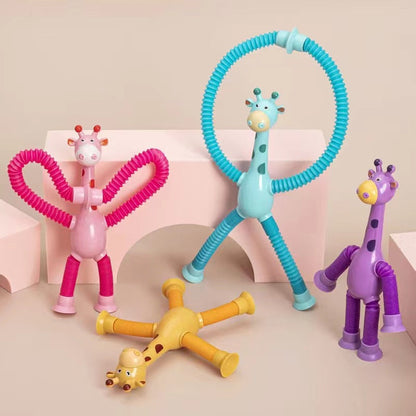 🦒Visszahúzható tapadókorongos zsiráf játék
