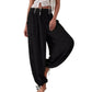 Női alkalmi, széles szárú, elasztikus nadrág zsebekkel
