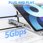 💻🖥️ USB-C dokkoló & laptop állvány szett – 4K HDMI, többportos, ergonomikus | 2 az 1-ben: magasító állvány + 10 portos hub – tökéletes otthoni irodába 🏠✨