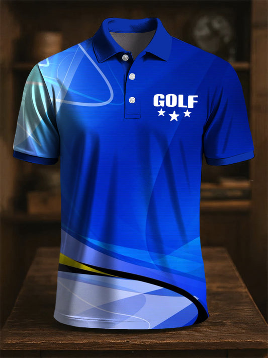 Art klasszikus absztrakt szabálytalan vonal nyomtatás alkalmi üzleti póló