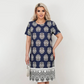 Divatos nyomtatott rövid ujjú ruha