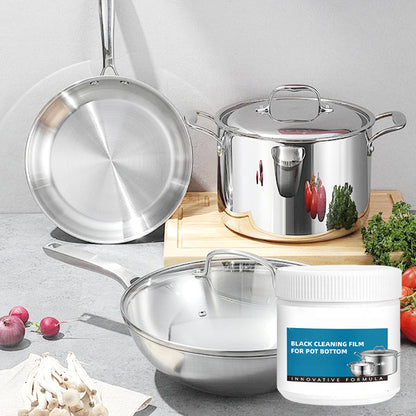 Erősen ható tisztítópaszta leégett ételmaradványok eltávolítására konyhai edényekről