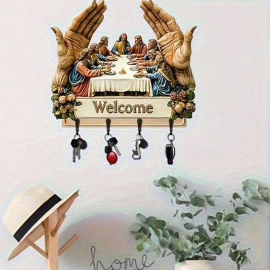 ✨Dekoratív fa falra szerelhető kulcstartó