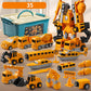 👷 Mágneses alakítható mérnöki jármű játék szett | 5 az 1-ben építőszett kreatív gyerekeknek 🚜🔧