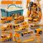👷 Mágneses alakítható mérnöki jármű játék szett | 5 az 1-ben építőszett kreatív gyerekeknek 🚜🔧