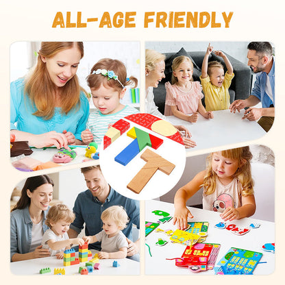 🧠Fa T alakú oktatási puzzle játék