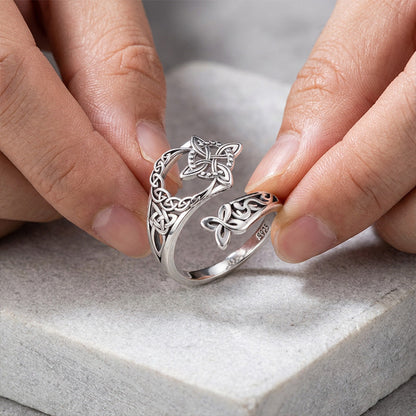 🥰 Kelta Csomós Nyitott Gyűrű 💍✨