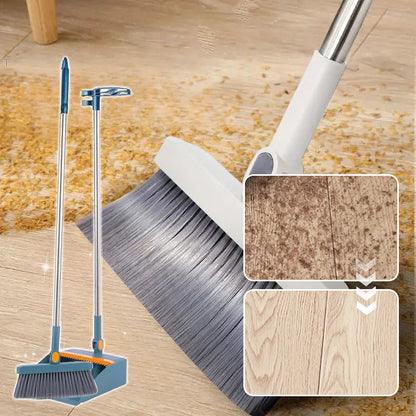 🧹Álló porlapát szett 180°-ban forgatható kefével🗑️✨🏠