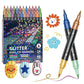 🎁🎨 24 Színű Kétvégű Csillámos Filctoll Készlet ✨🖊️