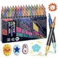 🎁🎨 24 Színű Kétvégű Csillámos Filctoll Készlet ✨🖊️
