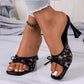 👡🏖️ Női divatos szandál nyitott orral és magas sarokkal – Elegáns, magas alak, kényelmes lépés 👠