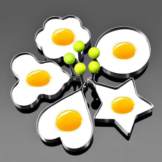 🍳Rozsdamentes acél tükörtojásformák - 5 darabos készlet