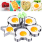 🍳Rozsdamentes acél tükörtojásformák - 5 darabos készlet