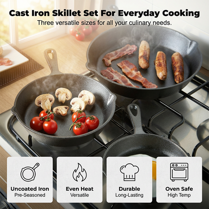 Tapadásmentes öntöttvas serpenyő