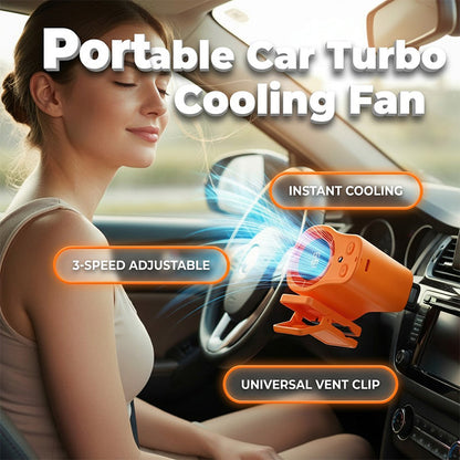 🚗 Hordozható LED-es autóventilátor💨