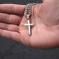 🕊️✝️Férfi rozsdamentes acél kereszt medál nyaklánc – klasszikus szimbólum, erős és tartós