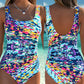 🏊‍♀️L-4XL☀️ Női mintás egyrészes fürdőruha 🌈