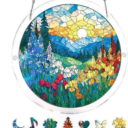 Akril „Naplemente és tenger” kirakós játék ablakdísz