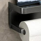 🚽 Falra szerelhető WC-papír tartó polccal – Praktikus fürdőszobai tároló