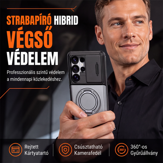 📱🛡️2 az 1-ben ütésálló telefontok rejtett kártyatartóval – Védi a készüléket, tárolja a kártyákat