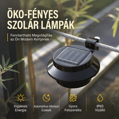 Nulla villamosenergia-költség – napenergiával világítja meg otthonát egész éjszaka – Napelemes LED ereszfal-lámpa – Utánvéttel! ☀️