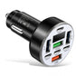 🚗 Gyors autós adapter – 40W, 8 funkció, 4 USB + 4 PD, digitális kijelző 📦