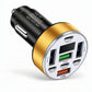🚗 Gyors autós adapter – 40W, 8 funkció, 4 USB + 4 PD, digitális kijelző 📦