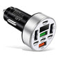 🚗 Gyors autós adapter – 40W, 8 funkció, 4 USB + 4 PD, digitális kijelző 📦