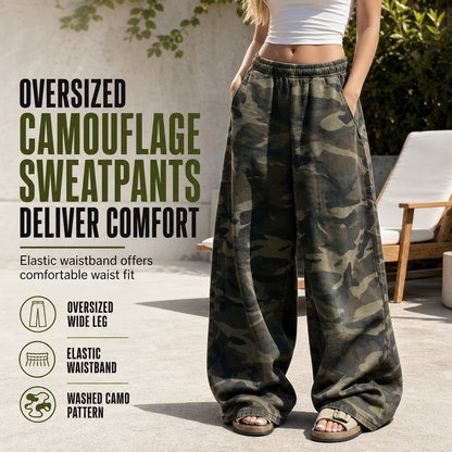 👖Női vintage stílusú kimosott széles szárú melegítőnadrág – Kényelmes és stílusos hétköznapi viselet✨