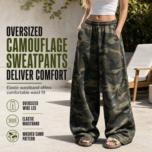 👖Női vintage stílusú kimosott széles szárú melegítőnadrág – Kényelmes és stílusos hétköznapi viselet✨