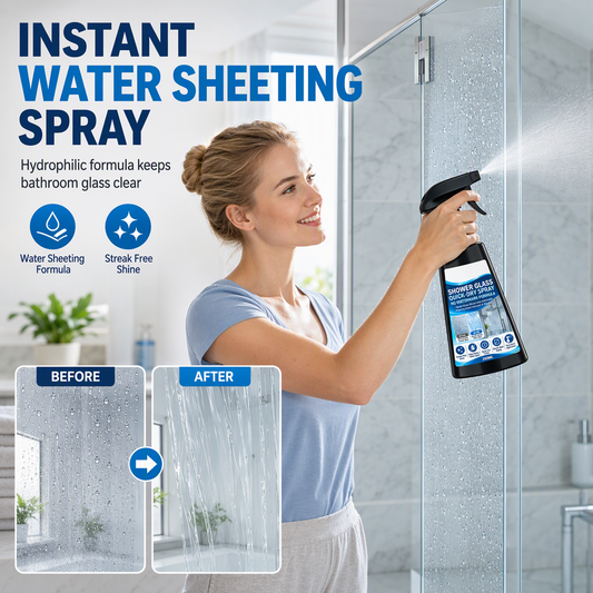 🧼Gyorsszárító spray zuhanykabin üvegéhez🚿